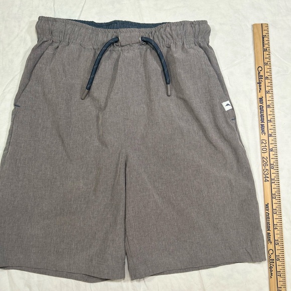 Tommy Bahama Boys Gray Athletic Shorts – Size 12 – Elastic Waist & Drawstring - Picture 1 of 7